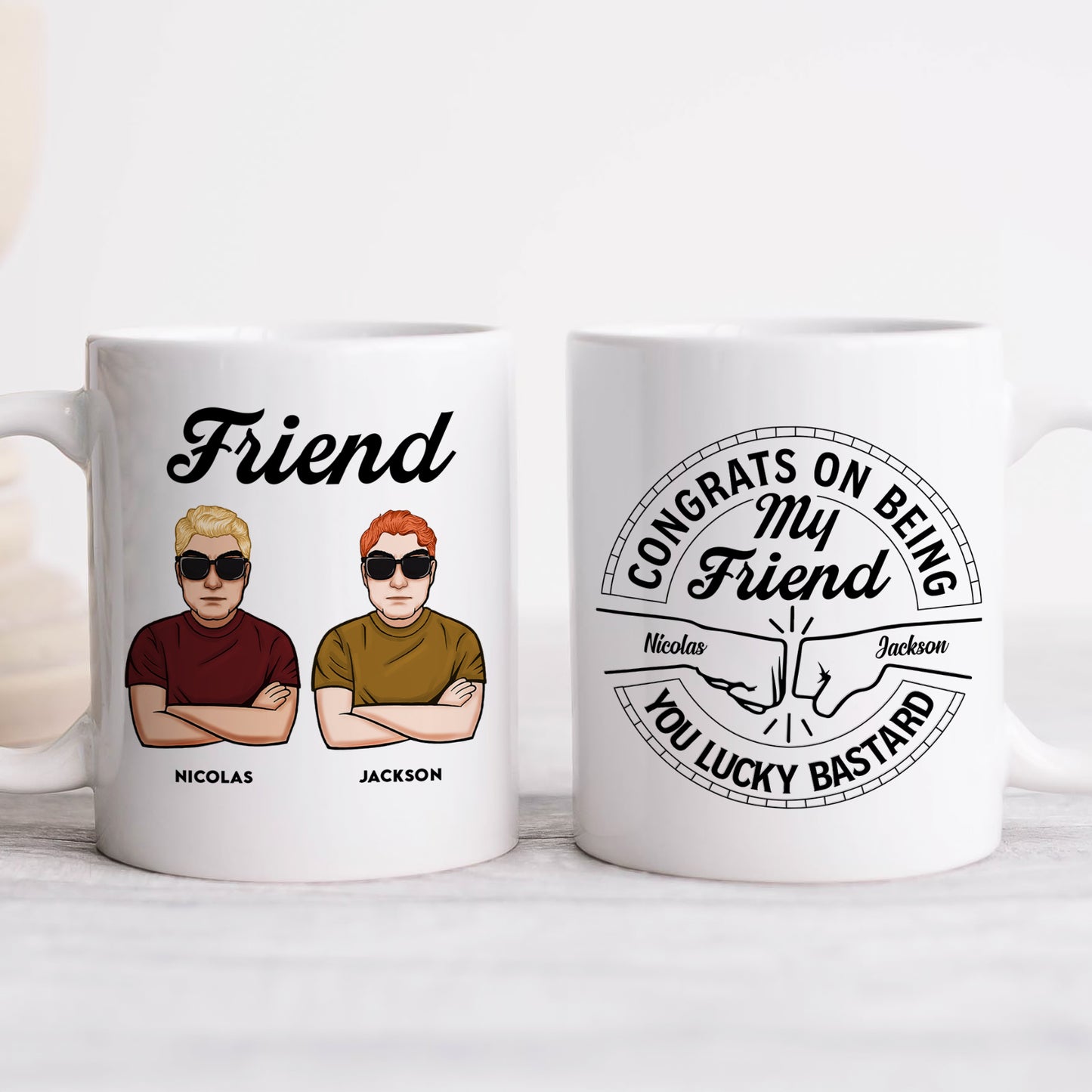 Friends - Congrats On Being My Brother You Lucky Man - Personalized Mug