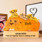 Father - Lion King Dad And Puppy - Personalized Wooden Puzzle