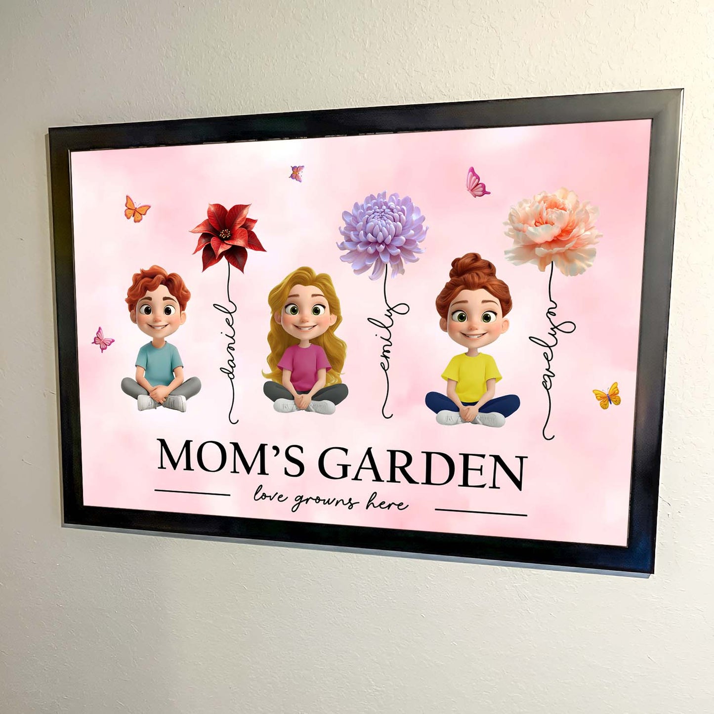 Family - Mom/Grandma's Garden Love Grows Here - Personalized Poster