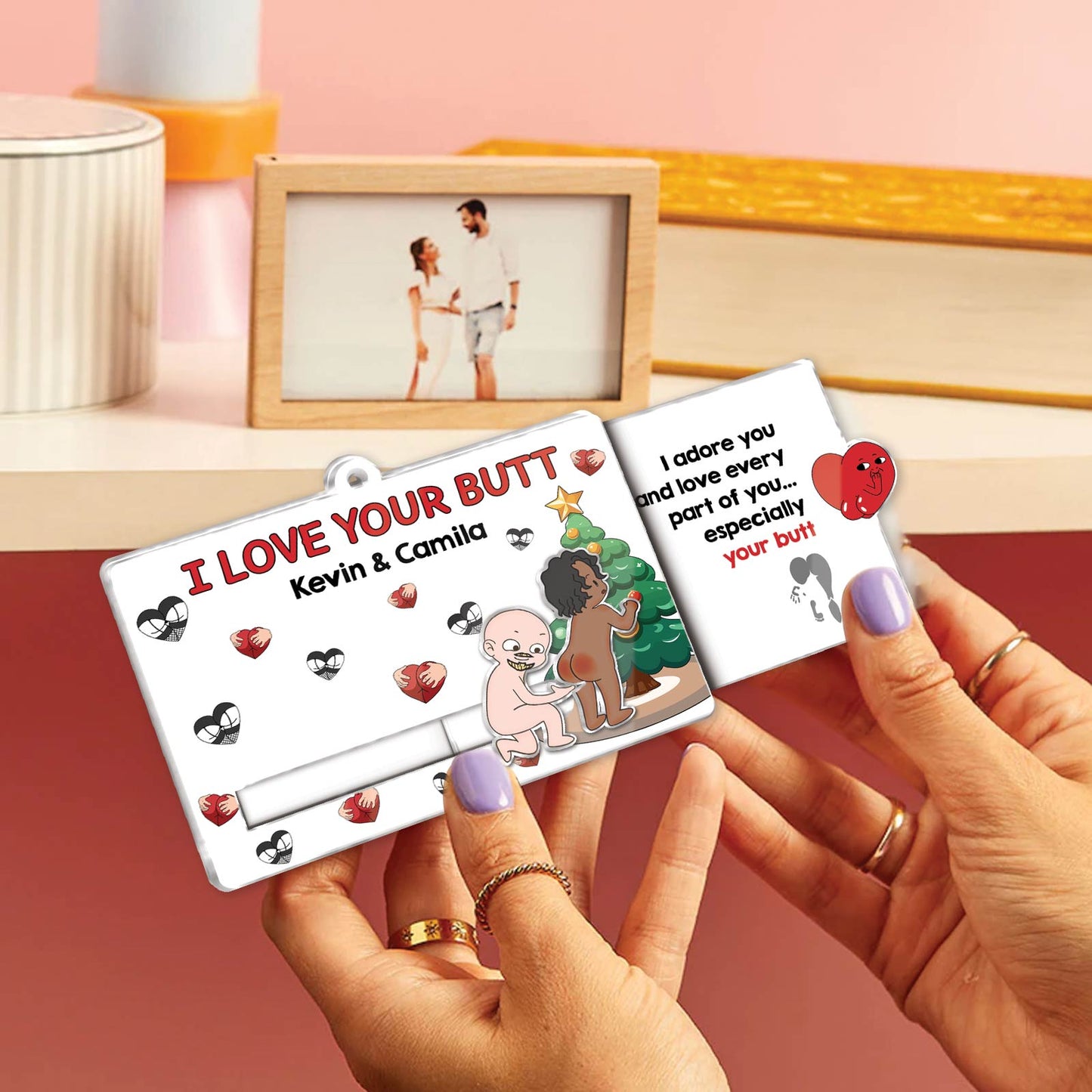 Couple - I Love Your Butt - Personalized Acrylic Slider Card