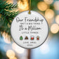 Besties - Million Little Things - Personalized Circle Ceramic Ornament