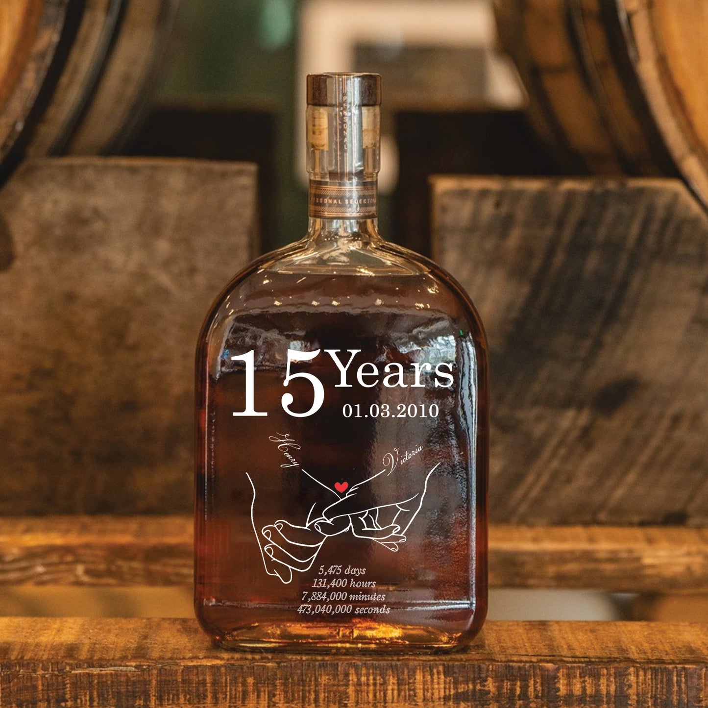 Couple - Anniversary - Personalized Whiskey Bottle