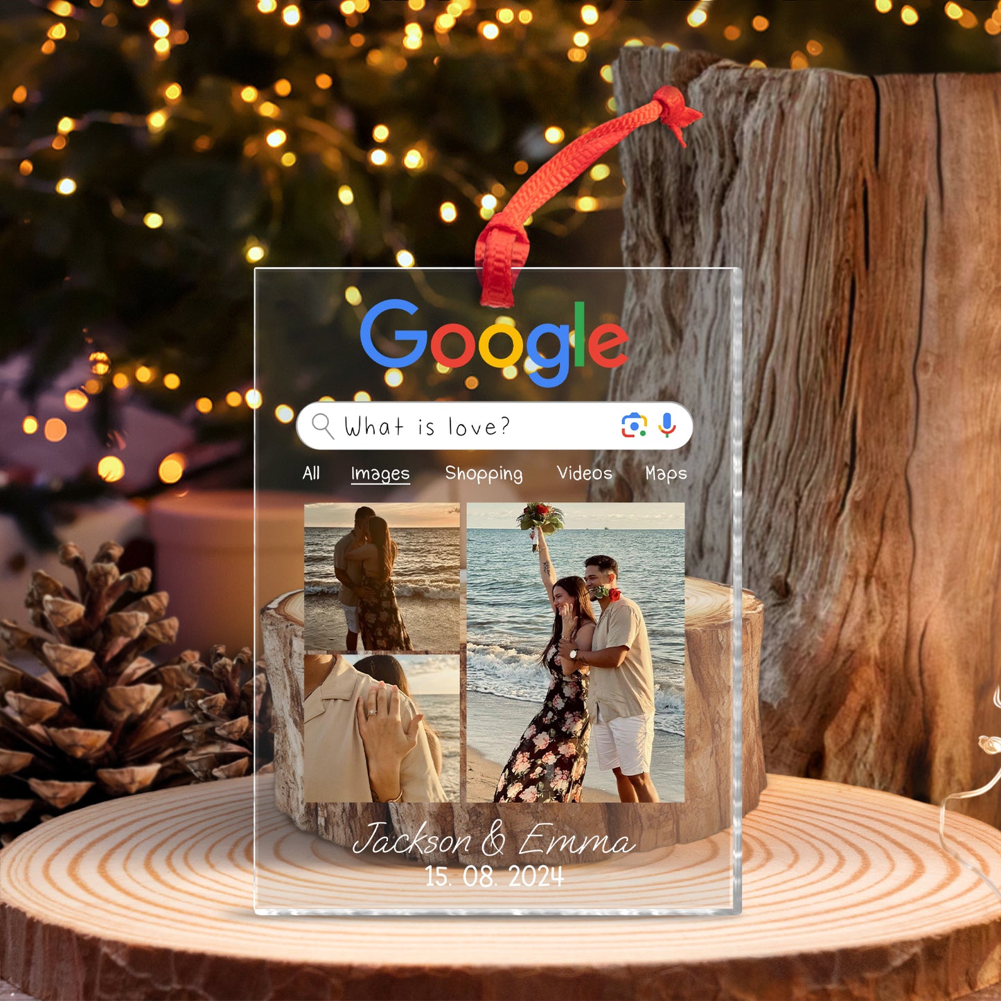 What Is Love - Personalized Acrylic Photo Ornament