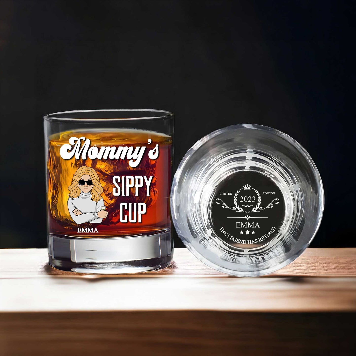 Retirement Gifts - Daddy's Sippy Cup - Personalized Whiskey Glass