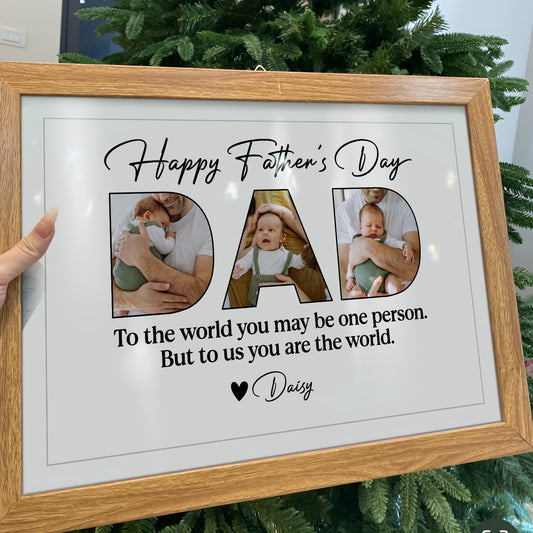 Father - Upload Photo Happy Father's Day - Personalized Poster