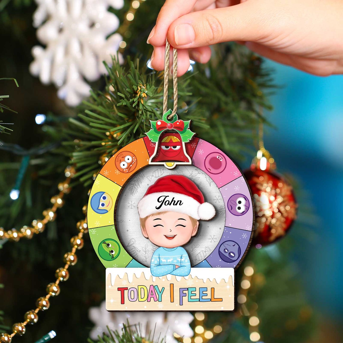 Family - Emotions Rolling - Personalized 3-Layered Mix Ornament