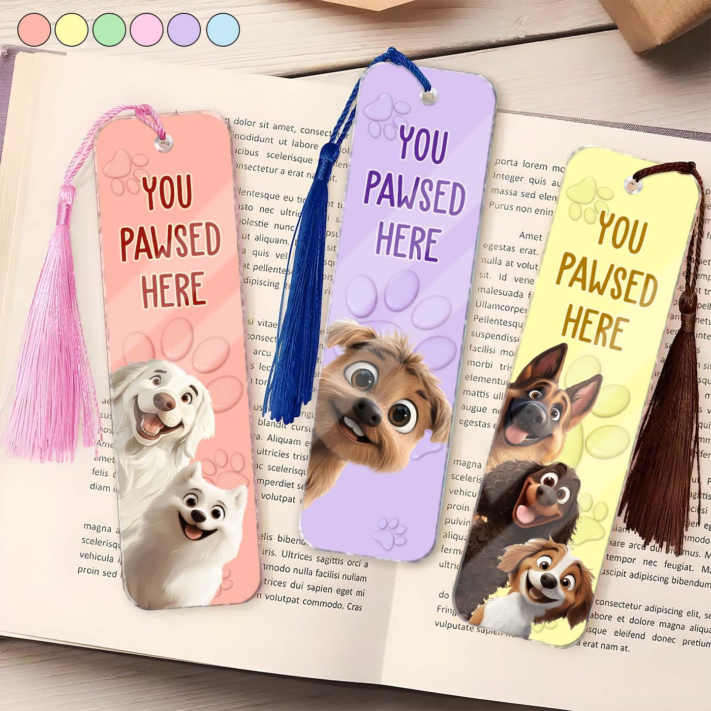 Pet Lover - You Pawsed Here - Personalized Acrylic Bookmark