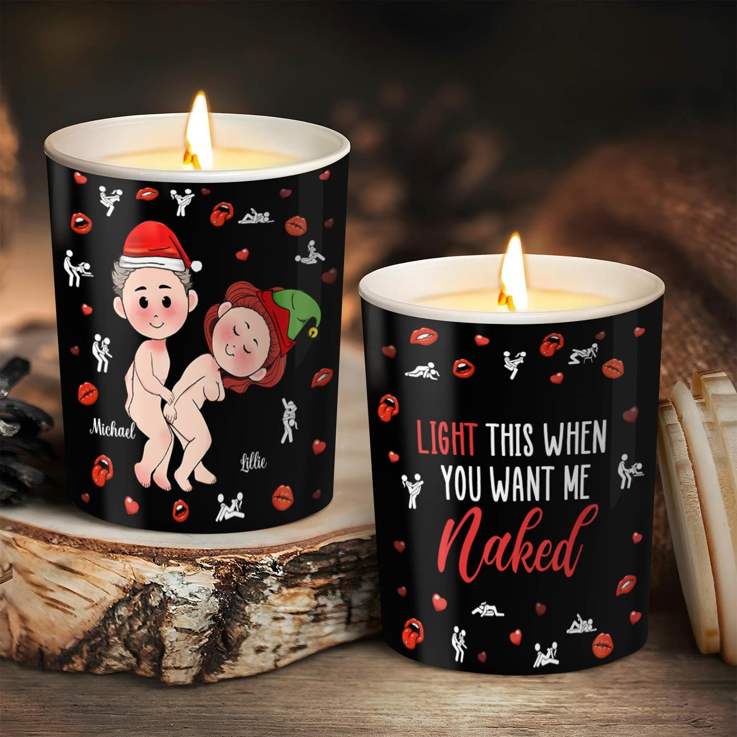 Couple - Light This When You Want Me Naked - Personalized Scented Candle