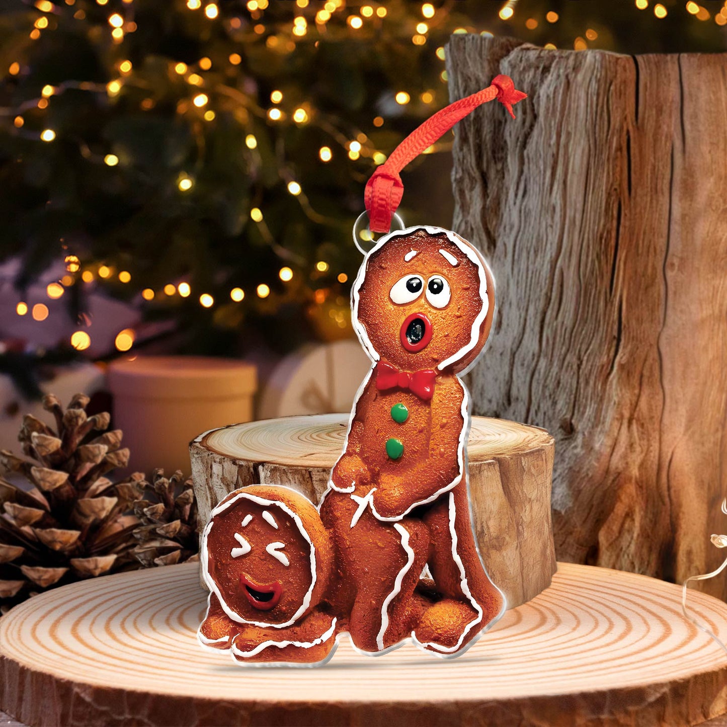 Couple - Spicy Gingerbread Love - Funny Christmas Ornament