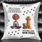 Pet Lover - I'm A Full-time Dog Mom - Personalized Sequin Pillow