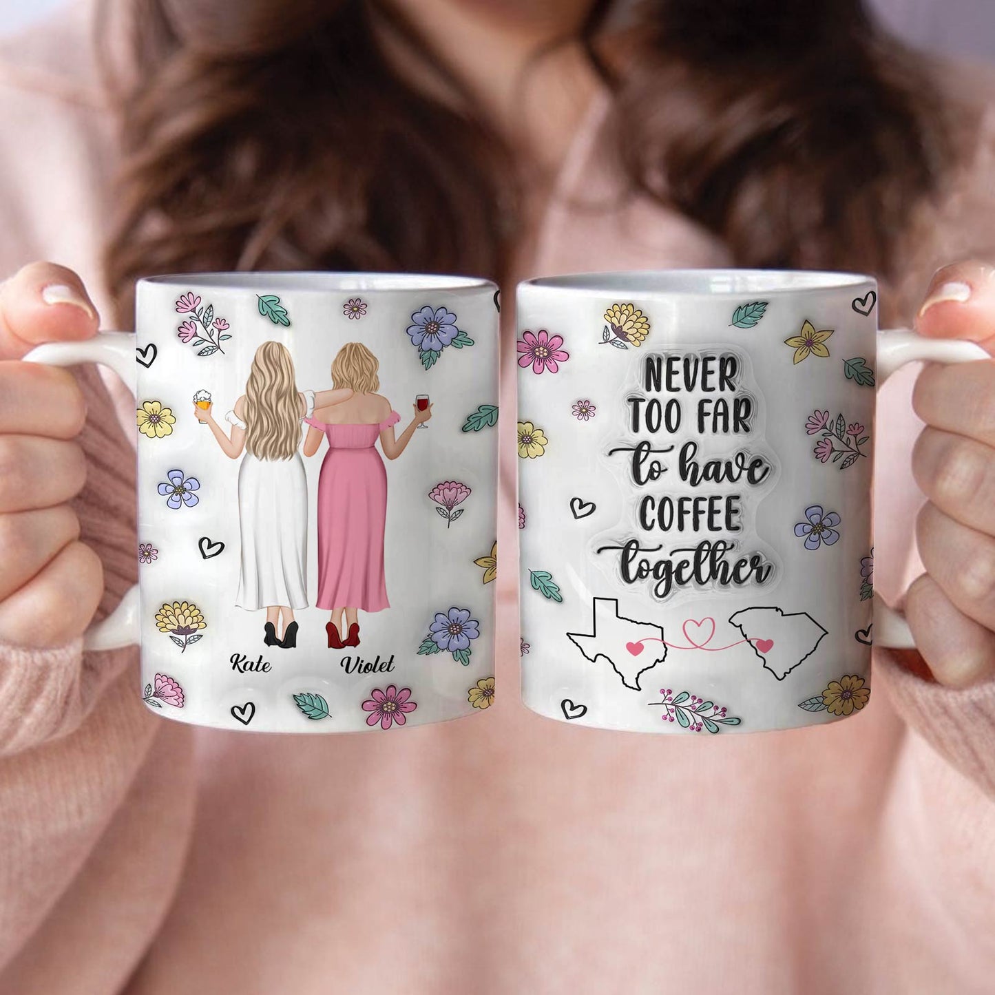 Besties - Coffee Together - Personalized Mug