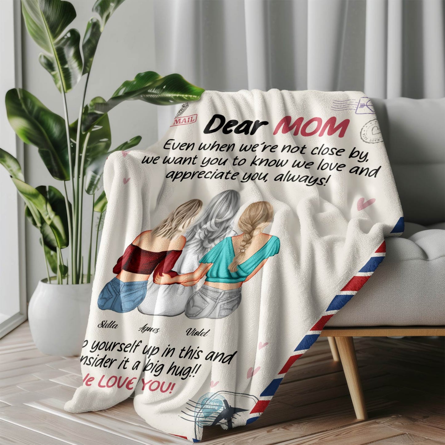 Family - Dear Mom - Personalized Blanket