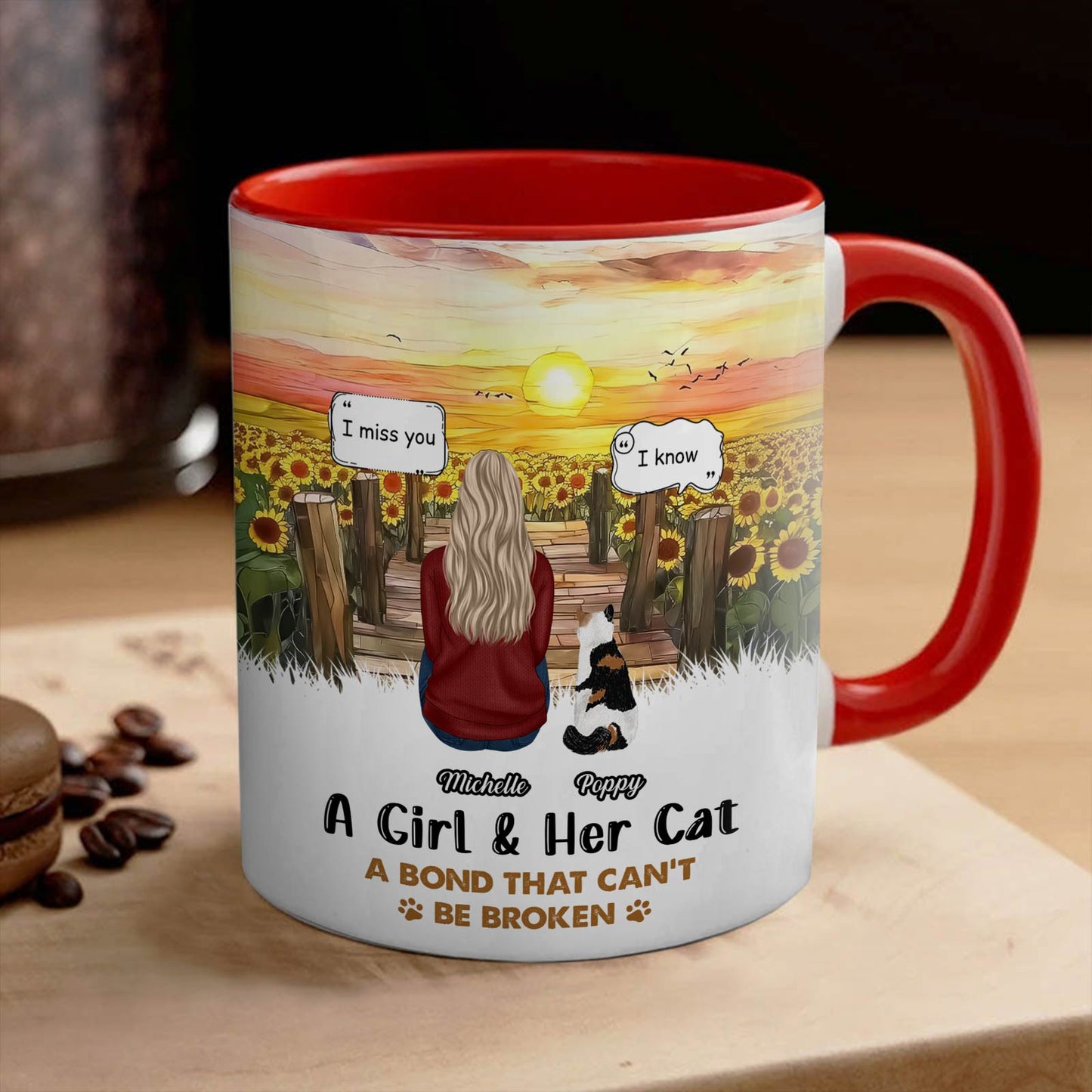 Pet Lover - A Girl/Man & Her/His Dog A Bond That Can't Be Broken - Personalized Accent Mug