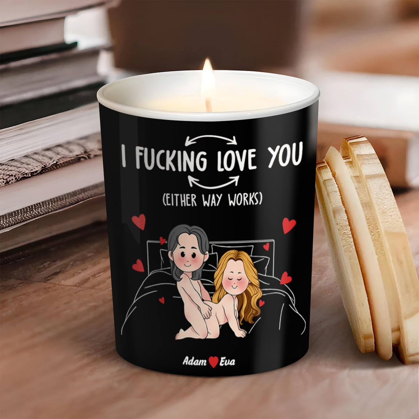 Couple - When This Candle Is Lit Give Me That Dick - Personalized Scented Candle