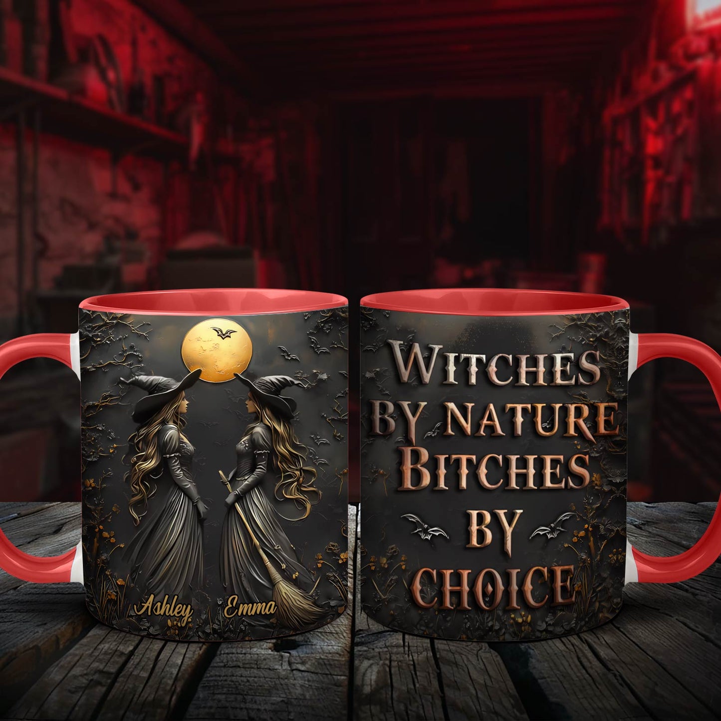 Witches By Nature Bitches By Choice - Personalized Accent Mug