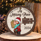 Couple - My Missing Piece - Personalized Circle Ornament