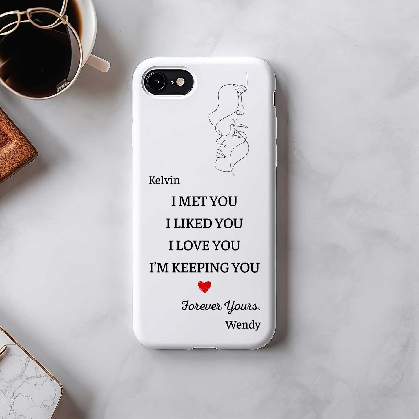 Couple - I Met You - Personalized Phone Case