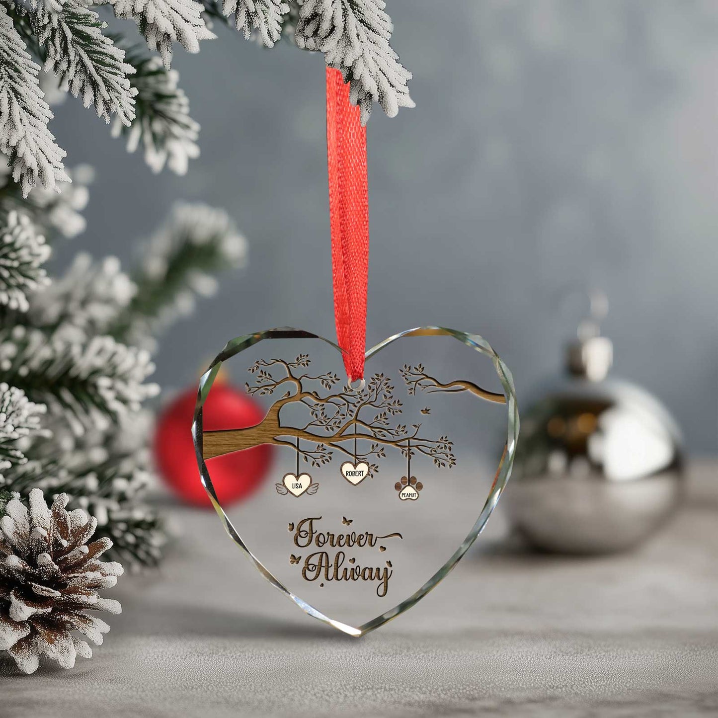 Family - Gold Gave Me You - Personalized Glass Ornament