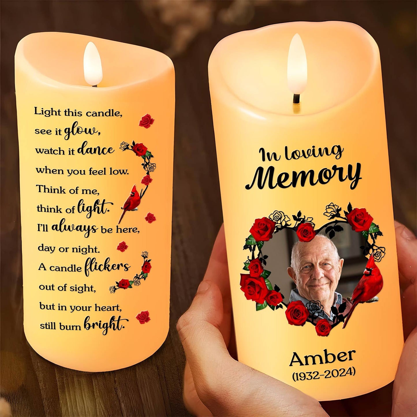 Family - In Loving Memory - Personalized LED Candle