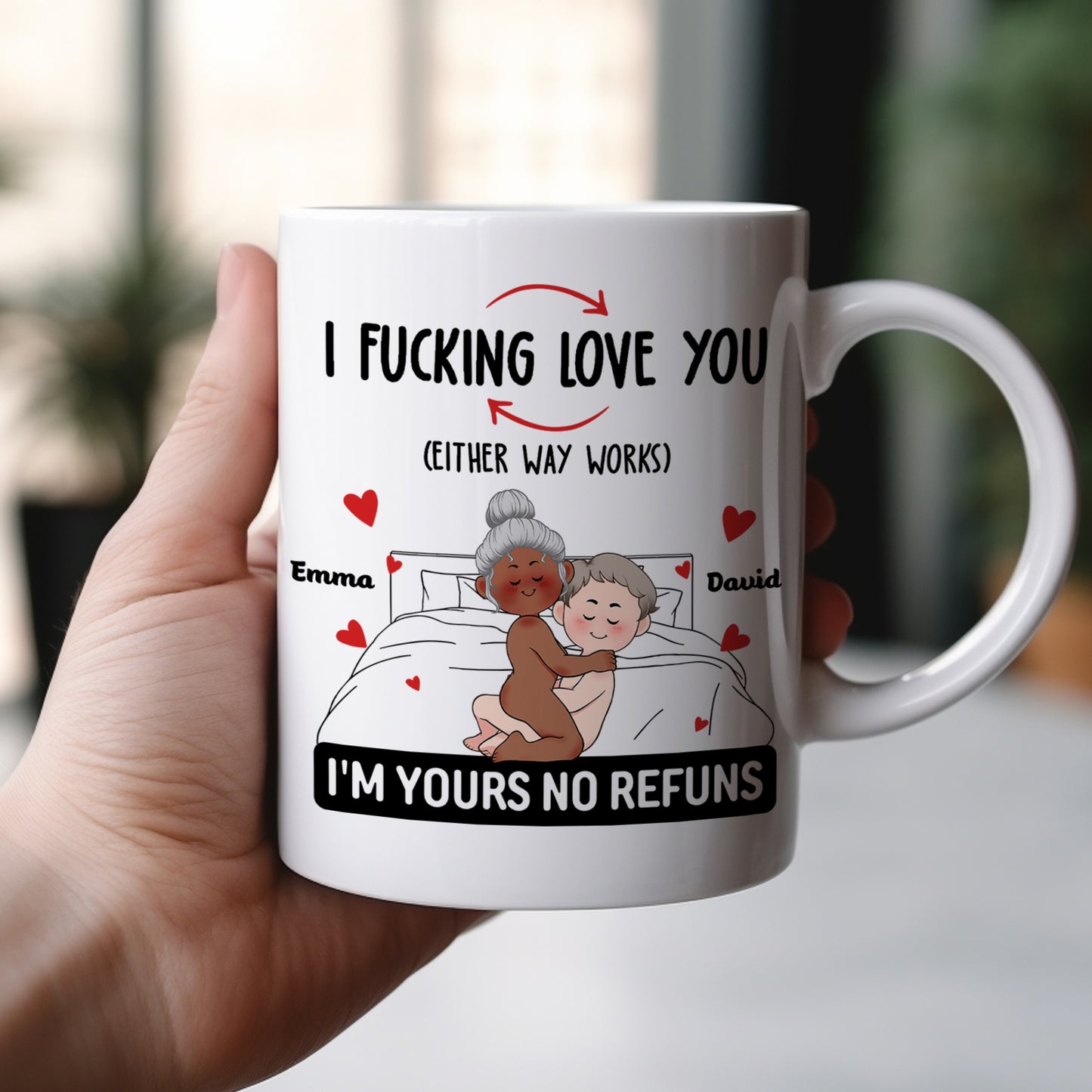 Couple - I Fucking Love You (Either Way Works) - Personalized Mug