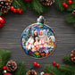 Family -  Custom Photo Family In Christmas Ball - Personalized Acrylic Photo Ornament