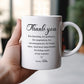 Thank You - Gift For Friends - Personalized Mug