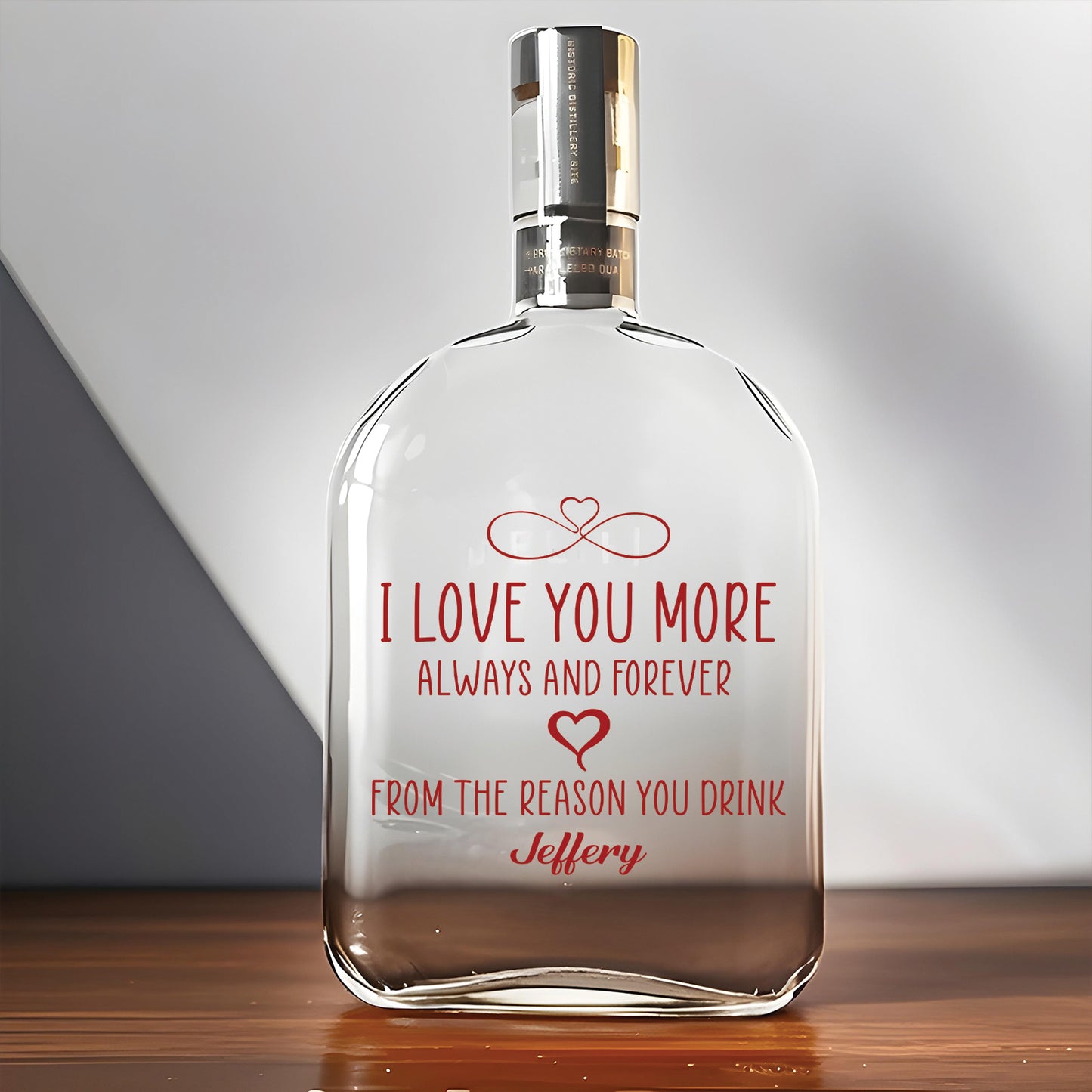 Couple - I Fucking Love You - Personalized Whiskey Bottle