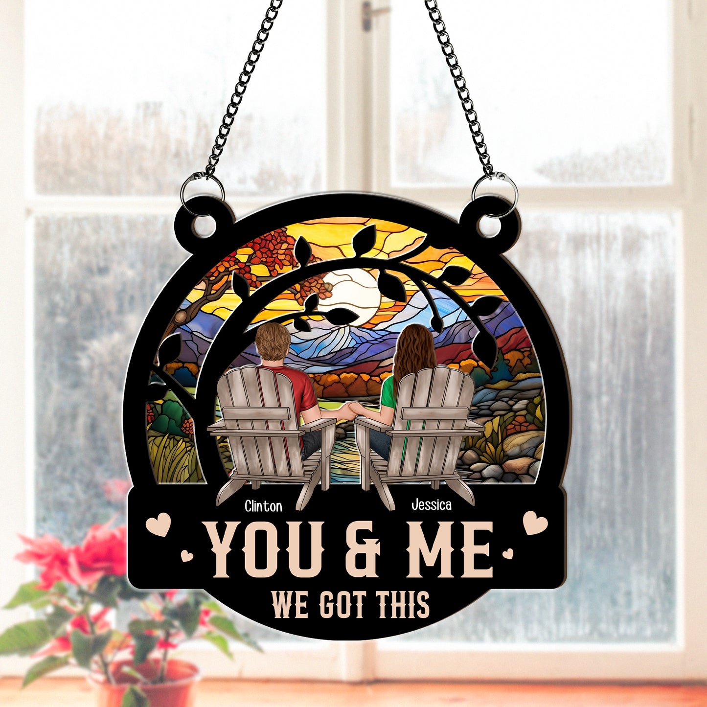 Couple - You & Me We Got This - Personalized Suncatcher Ornament