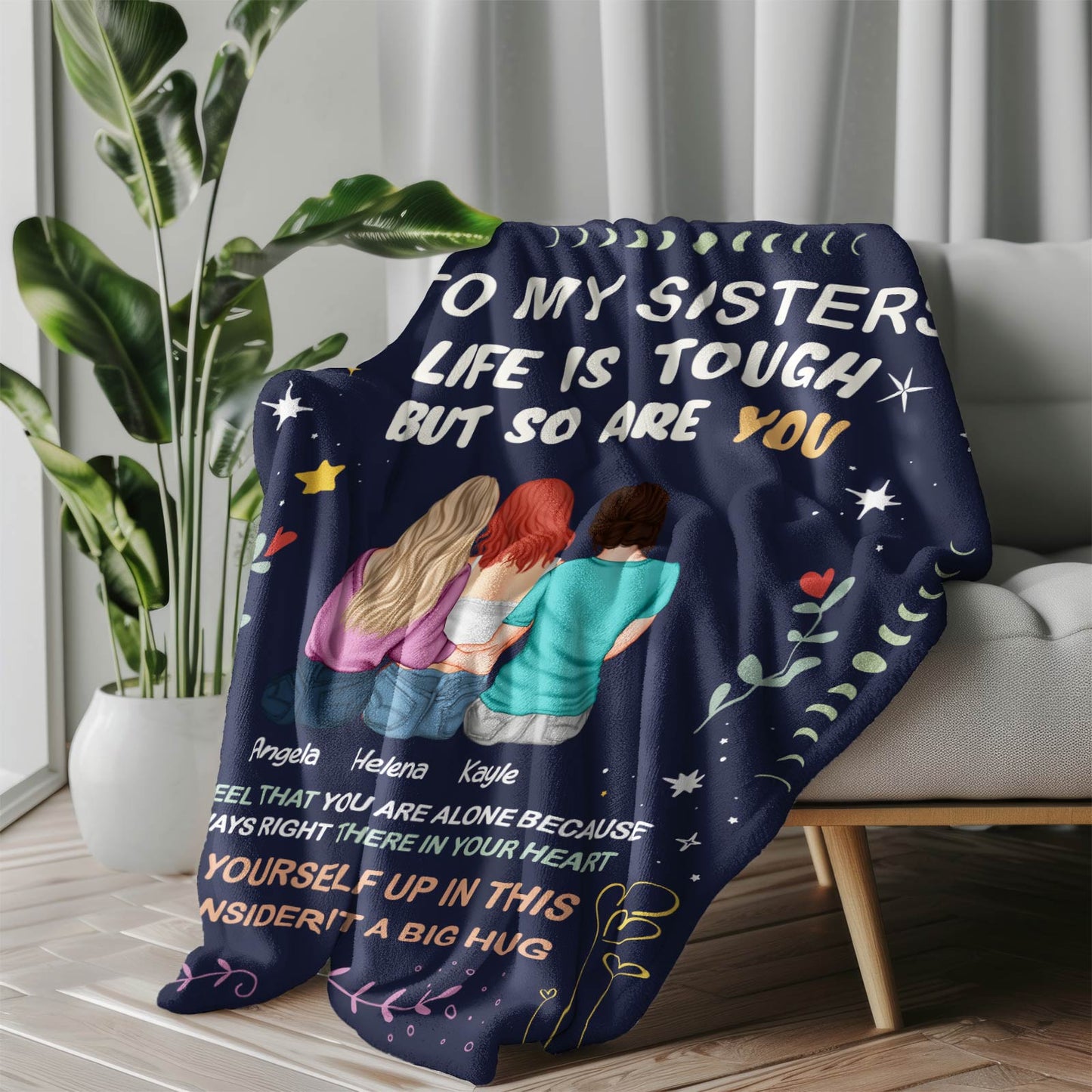 Besties - Life Is Tough But So Are You - Personalized Blanket