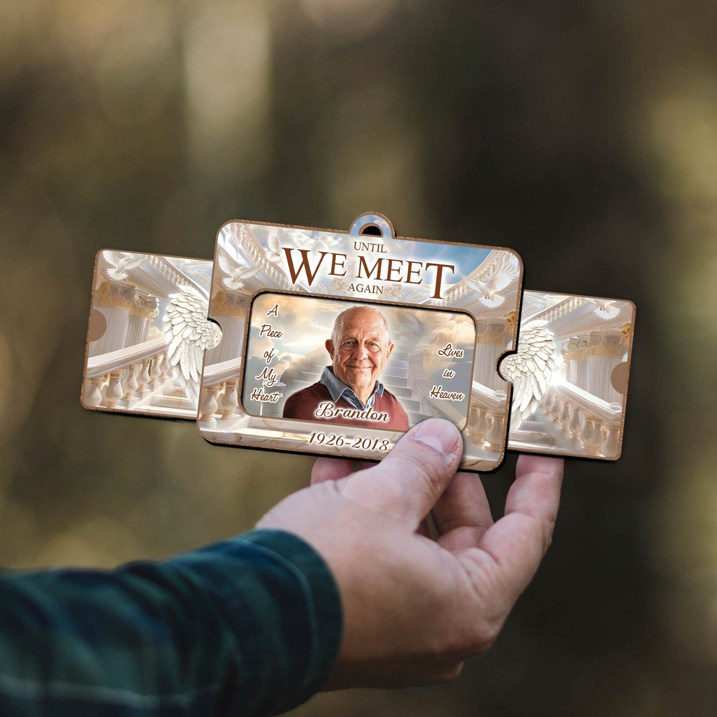 Family - Until We Meet Again - Personalized Wooden Slider Card