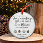 Besties - Million Little Things - Personalized Circle Ceramic Ornament