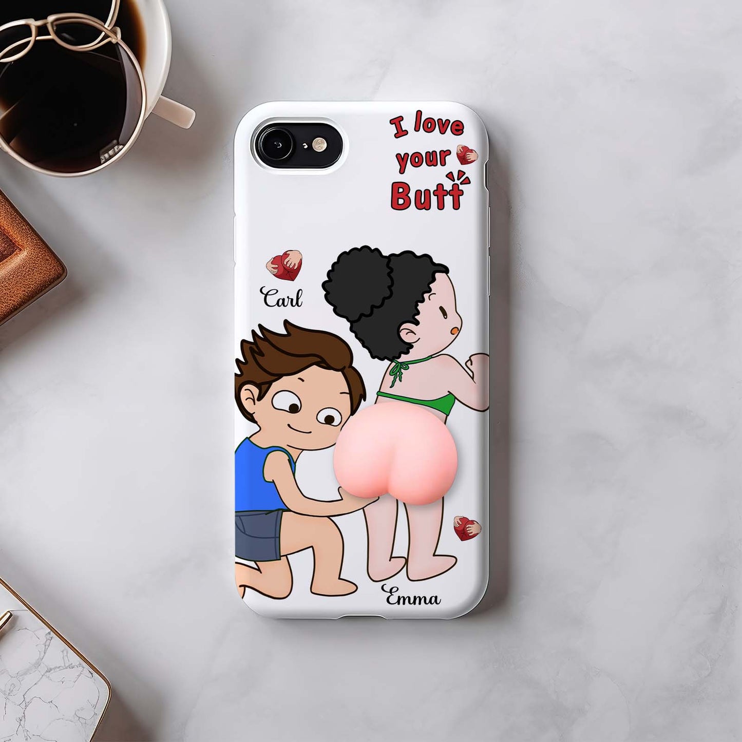 Couple - I Love Your Butt - Personalized Phone Case