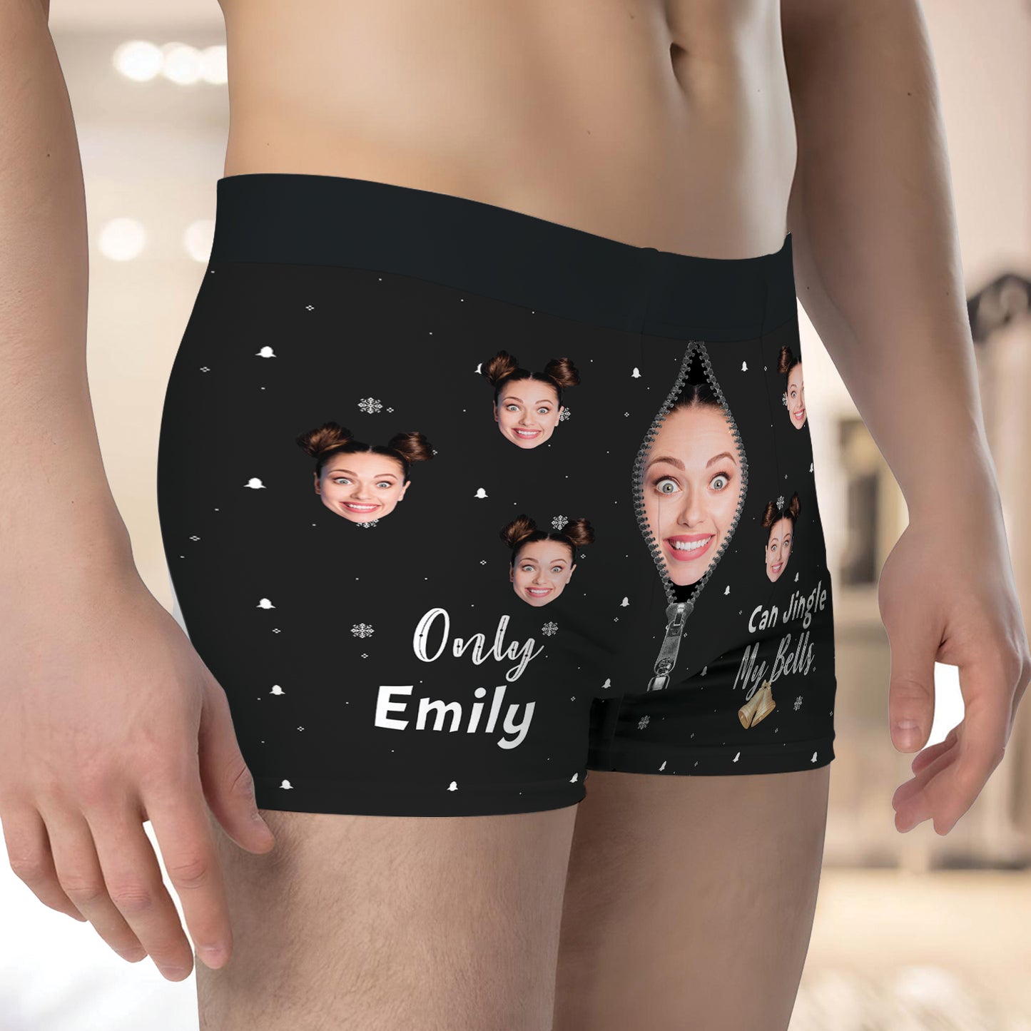 Couple - Only ... Can Jingle My Bells - Personalized Boxer