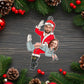 Couple - Custom Photo Funny Santa Couple - Personalized Acrylic Ornament