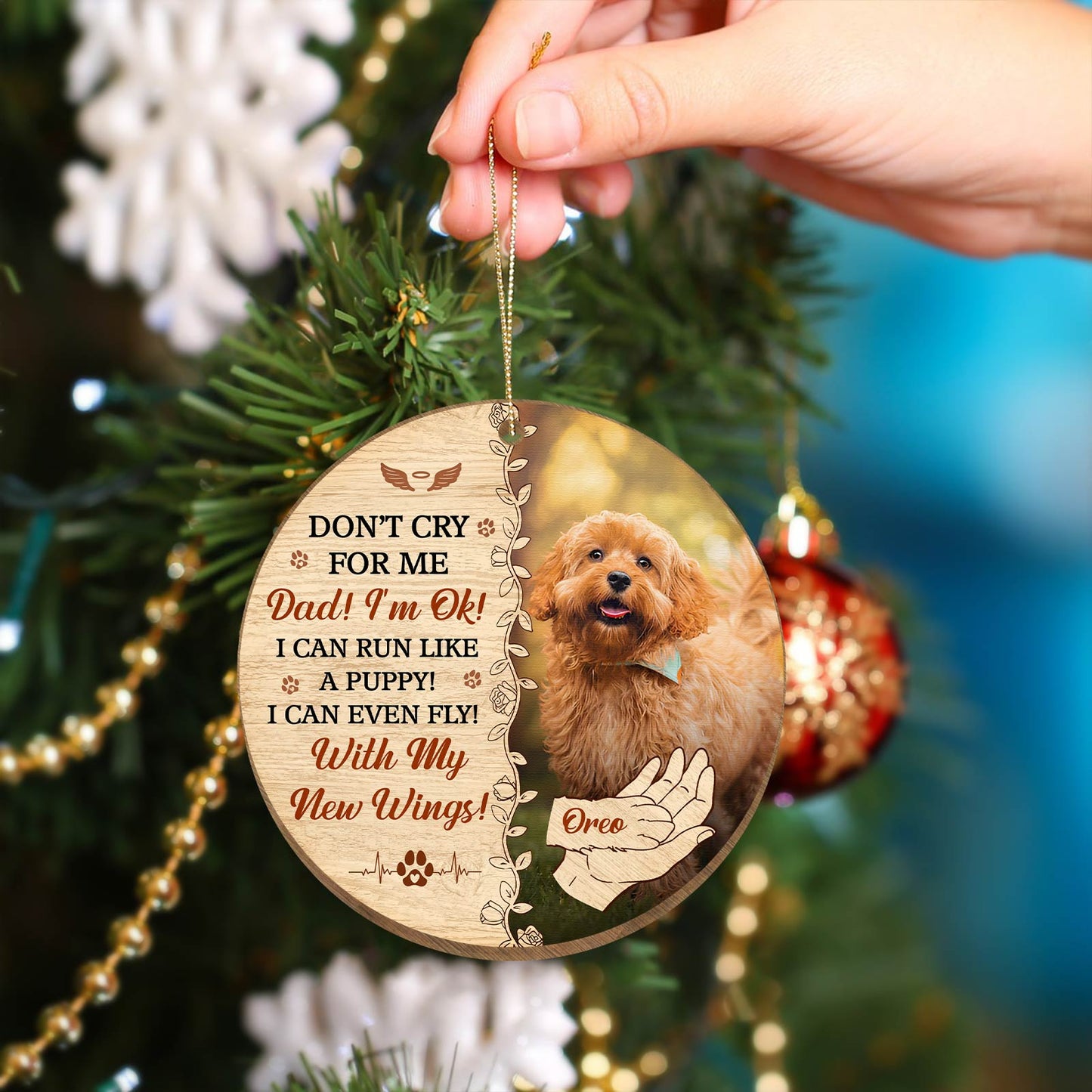 Pet Lovers - Don't Cry For Me Memoria - Personalized Acrylic Ornament