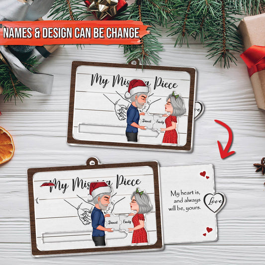 Couple - My Missing Piece - Personalized Acrylic Slider Card