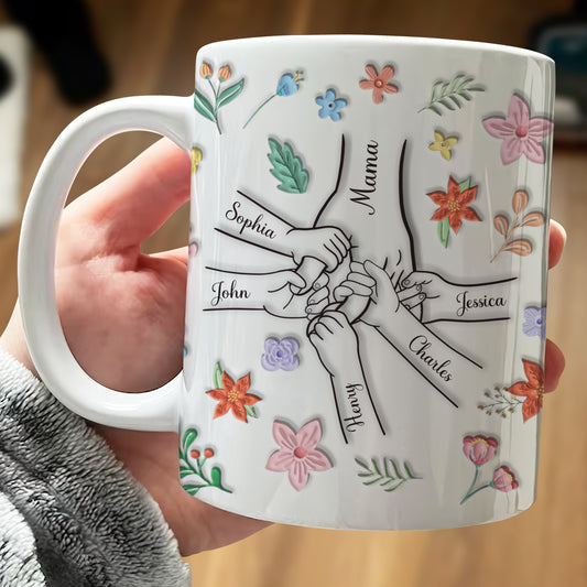 Family - You Hold Our Hands, Also Our Hearts - Personalized Mug