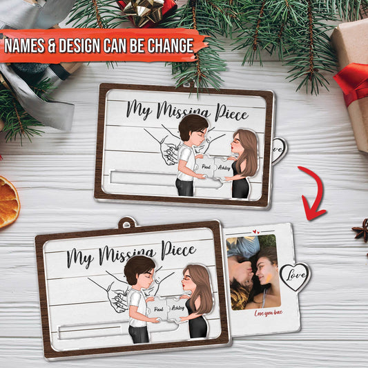 Couple - My Missing Piece 2024- Personalized Custom Photo Acrylic Slider Card