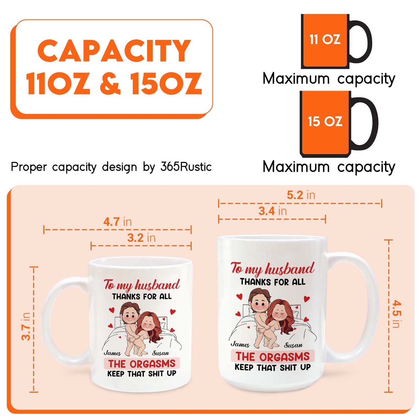 Couple -  The Orgasms - Personalized Mug