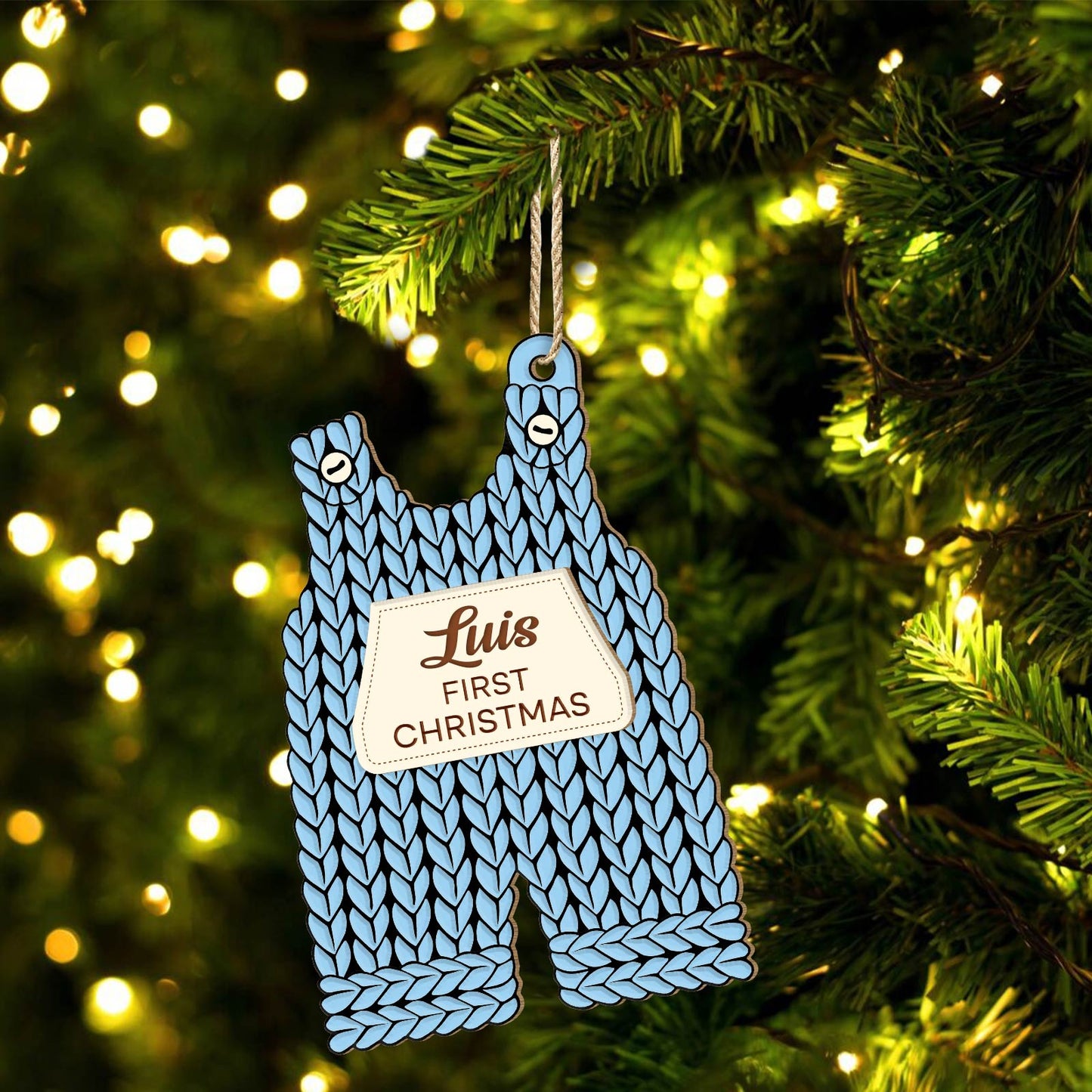 Christmas - Baby's First Christmas - Personalized 2-Layered Ornaments