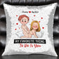 Couple - My Favorite thing To Do Is You - Personalized Sequin Pillow