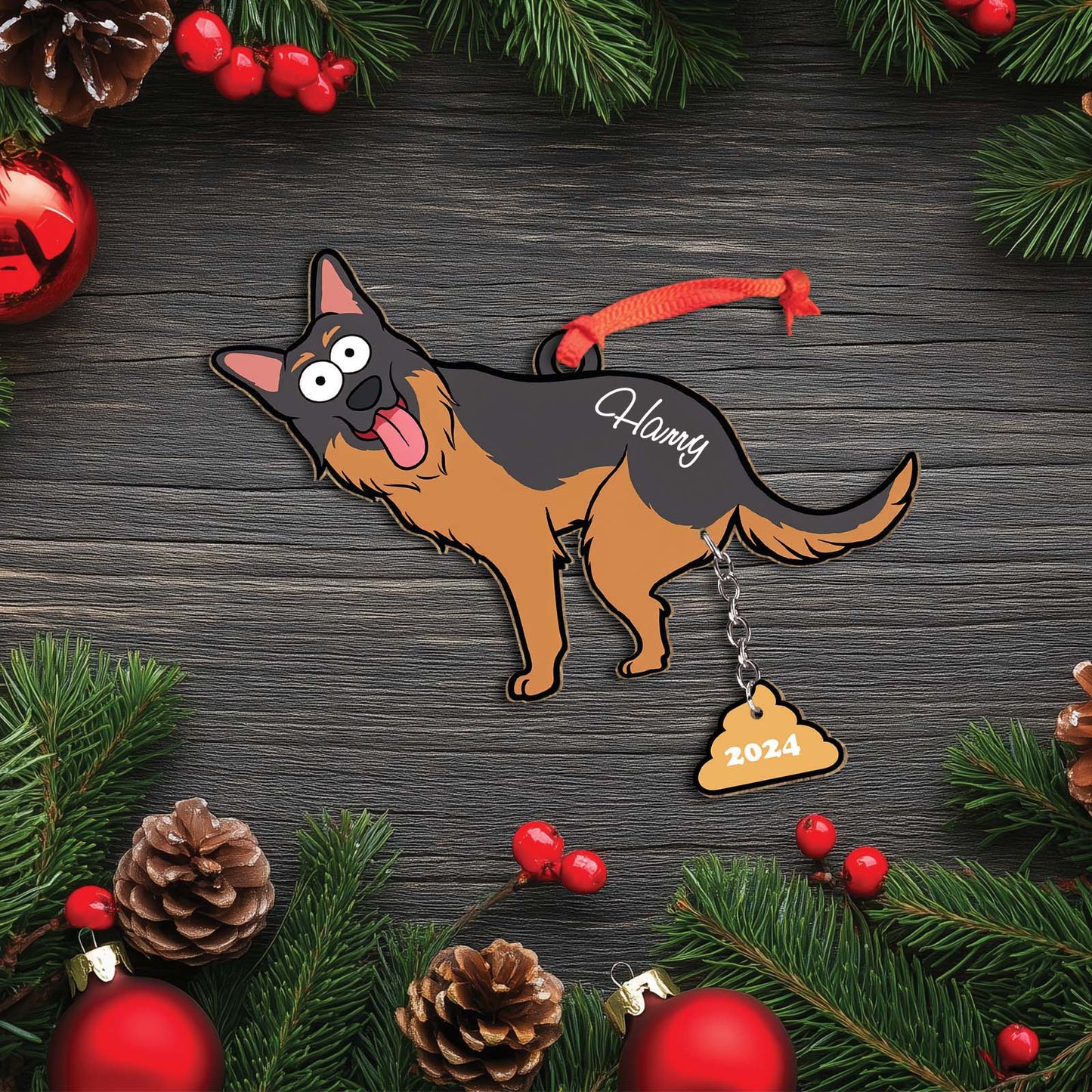 Pet Lover - Funny Christmas Dog - Personalized Dog Wooden Ornament