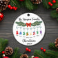 Family - Our First Christmas As A ""  - Personalized Circle Ceramic Socks Christmas Ornament