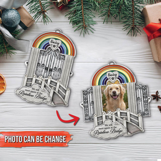 Pet Lover - Pet Memorial Rainbow Bridge - Personalized Acrylic Slider Card