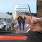 Bestie - Thank you For Being My Sister - Personalized Stemless Wine Glass