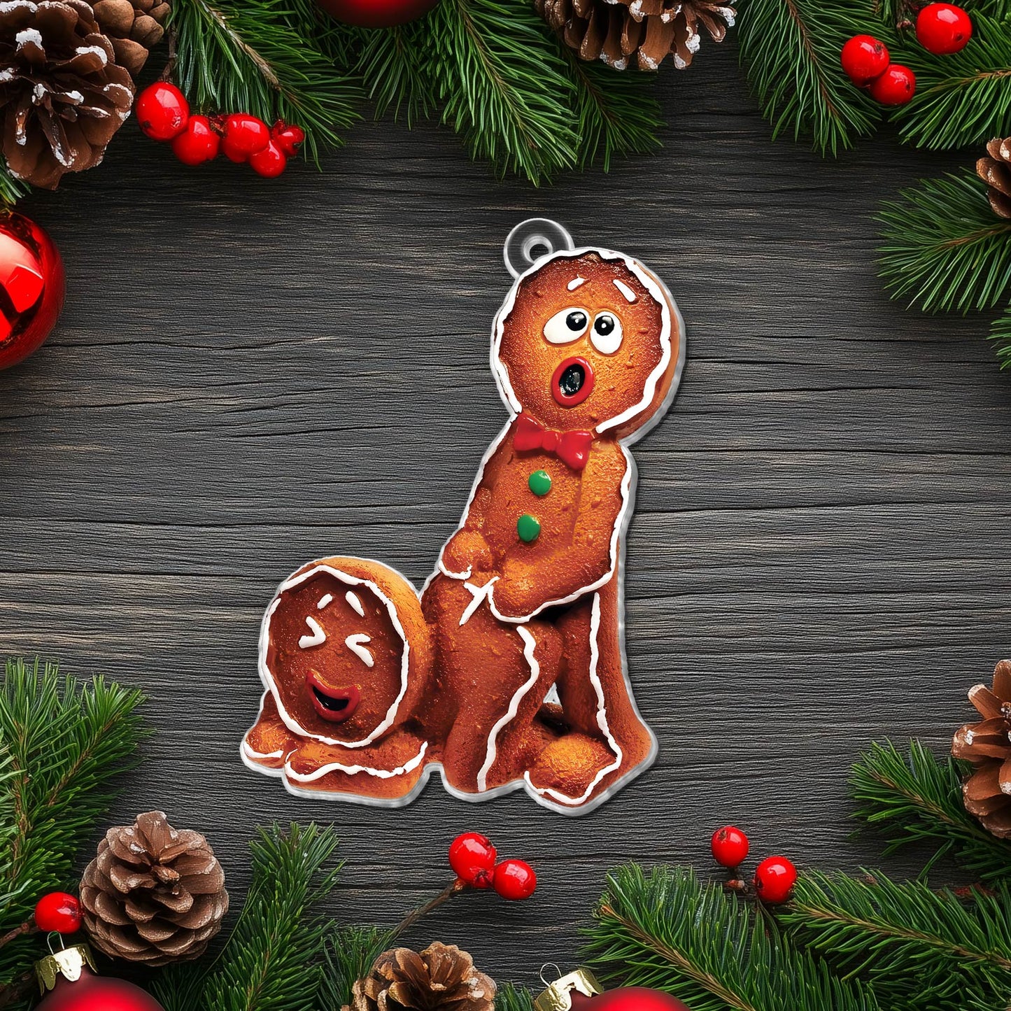 Couple - Spicy Gingerbread Love - Funny Christmas Ornament