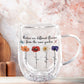 Bestie - Gift For Besties/Sisters - Personalized Double Walled Flowers Glass Mug