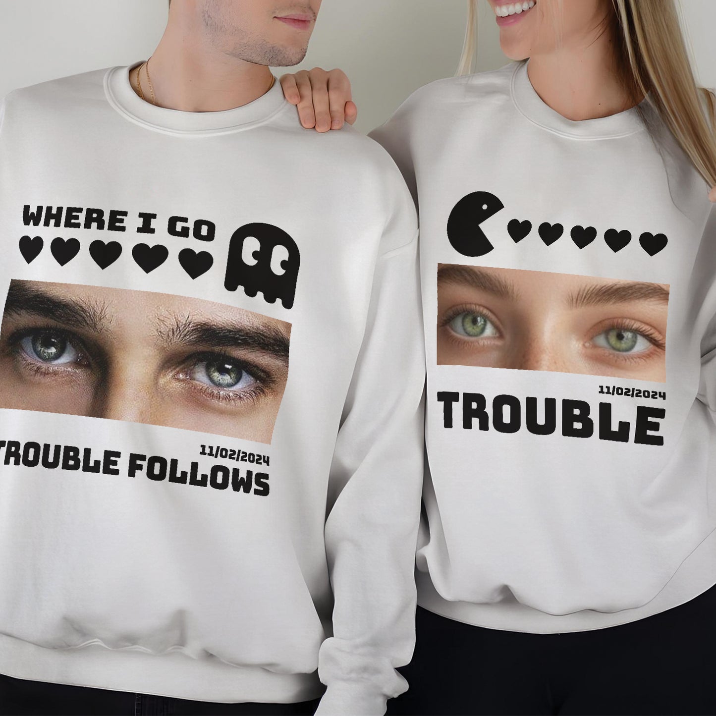 Couple - Trouble - Personalized T-shirt & Sweater