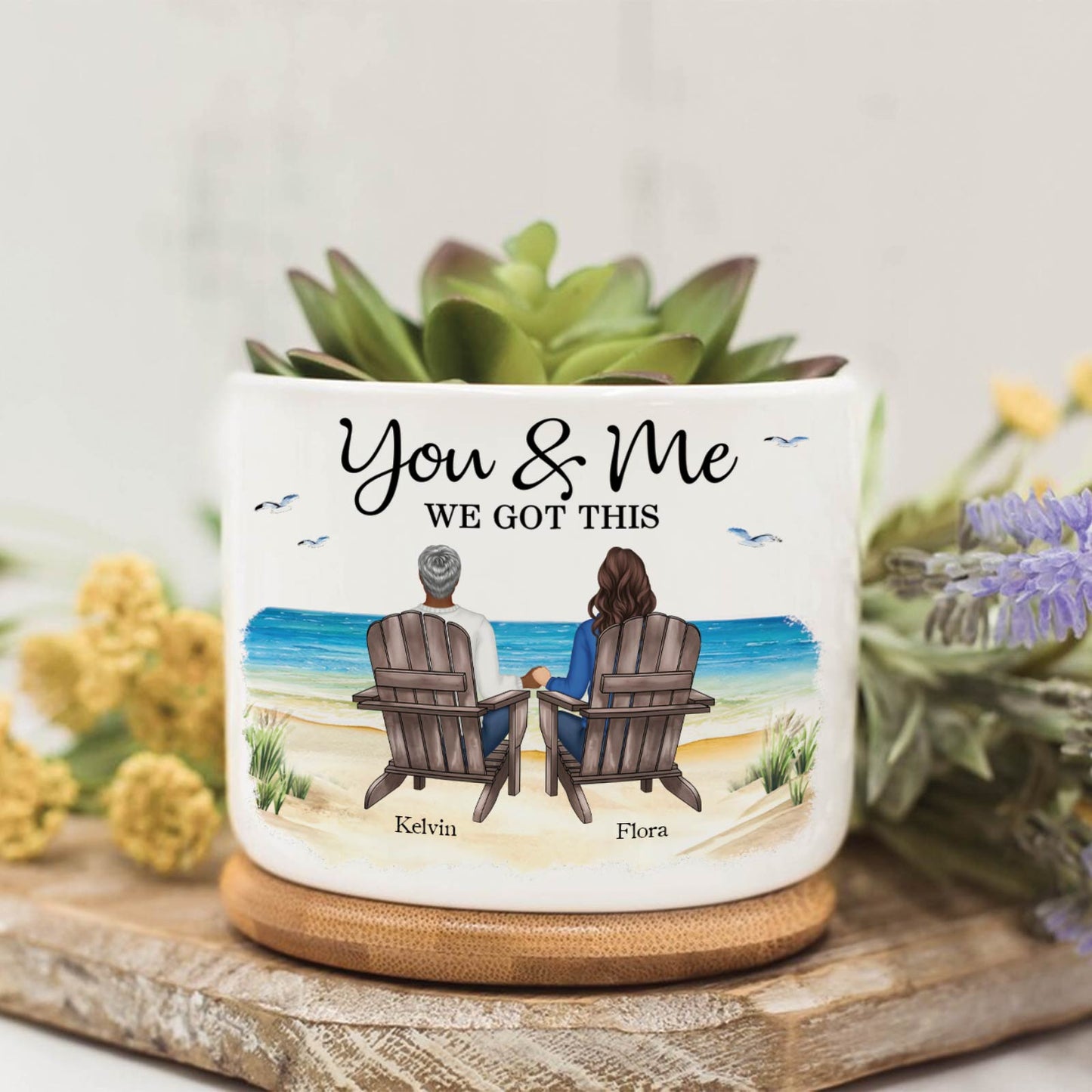 Couple - You & Me We Got This - Personalized Plant Pot