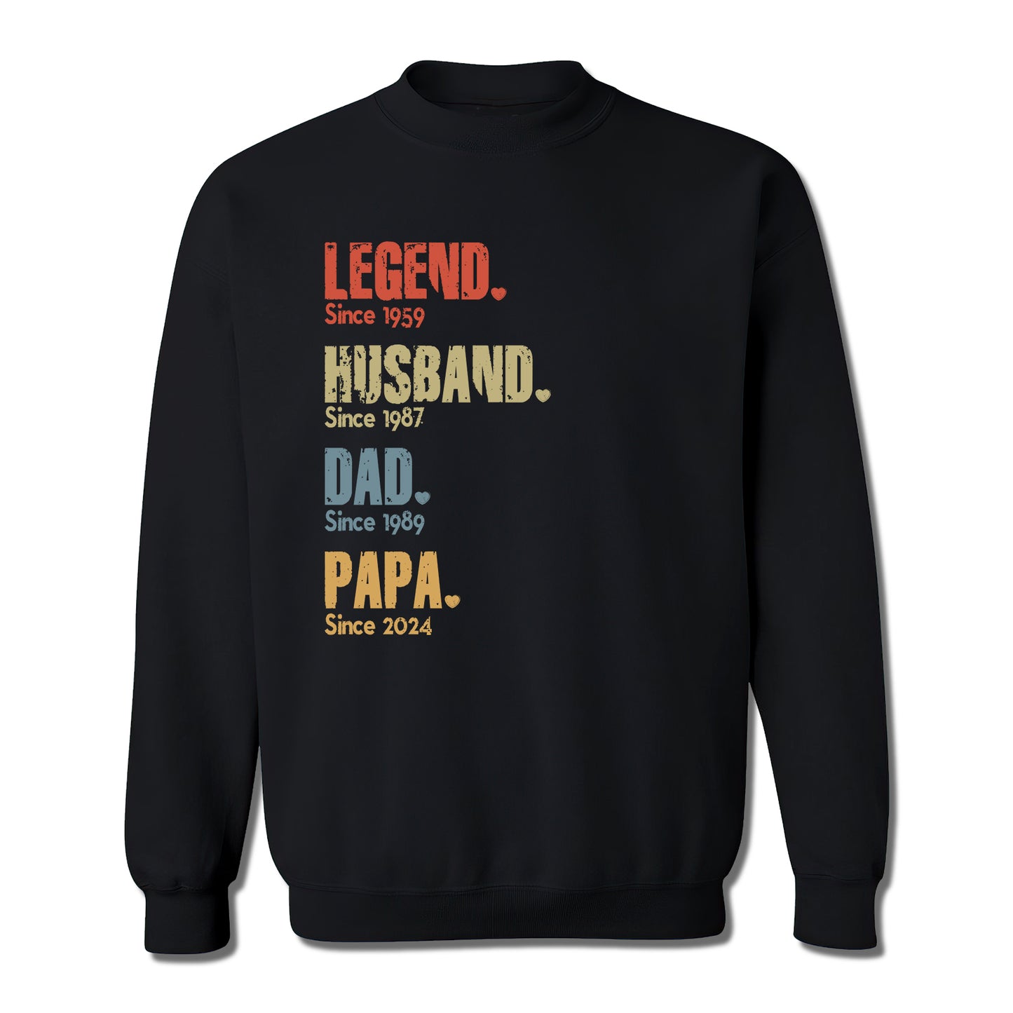 Family - Legend, Husband, Dad And Papa Since - Family Personalized Shirt